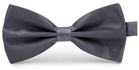 Boolavard klassische Hochzeit Bowtie Krawatte Fliege Neuheit Tuxedo Fashion einstellbar (Dunkelgrau)