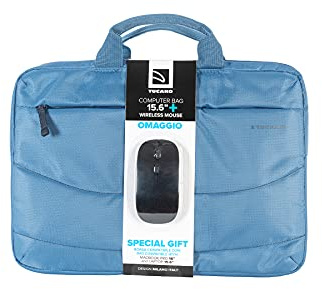 Tucano - IDEA Borsa compatta e sottile per Laptop 15.6 e MacBook Pro 16, perfetta per contenere anche riviste e documenti. Mouse wireless in omaggio