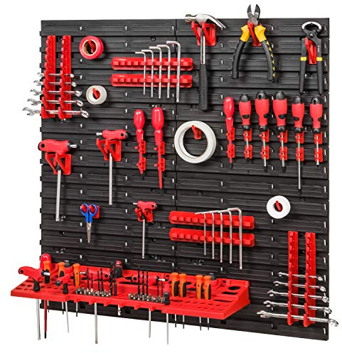 PAFEN Lagersystem 772x780mm Stapelboxen Wandregal Schüttenregal 20 Halterungen, 1 x Fach