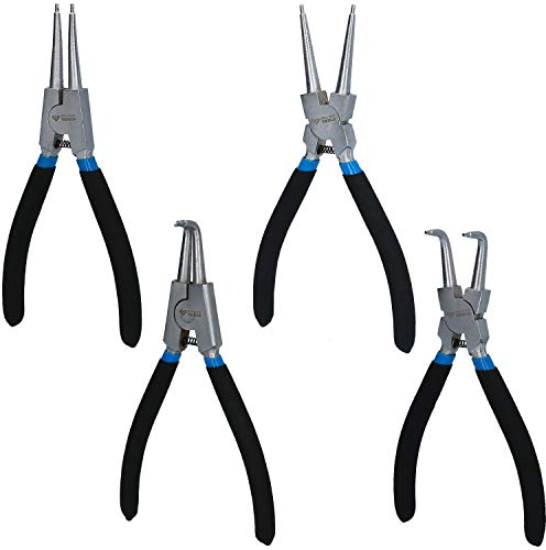 BRILLIANT TOOLS BT067900 Seegeringzangen Satz, 4-tlg., 125 mm [Powered by KS TOOLS]