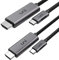 uni USB C auf HDMI Kabel 1,8m [4K@60Hz],Thunderbolt 3/4 kompatibel, Typ-C zu HDMI für iPhone 15 Pro/Pro Max, MacBook iPad Pro/Air, iMac, Surface Book 2, Samsung S23, Pixelbook usw. - 2Pcs