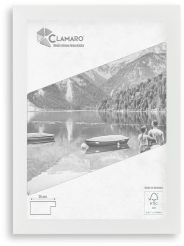 Clamaro Flera fotoramar, MDF-trä, matt vit, 50 x 64 cm