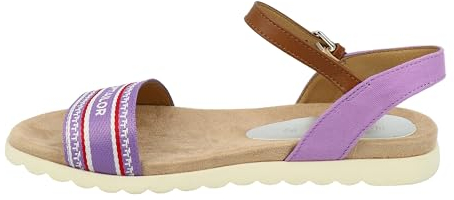 Tom Tailor Damen 5394909 Flache Sandale, Flieder, 39 EU