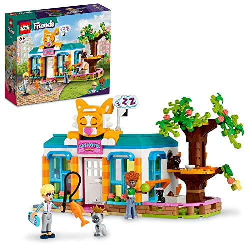LEGO 41742 Friends Cat Hotel A Toy Brick Building Set Perfect for Cat Lovers Featuring A Cat Themed Building and 3 Cat Characters 6+ 445 Pieces