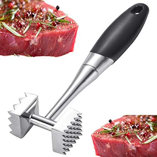 Marteau à Viande, Attendrisseur à Viande Professionnel, Attendrisseur de Viande Très Résistant, Marteau à Viande Avec Extrémité En Métal, Marteau à Steak pour Boeuf, Volaille, Le Porc et Poisson