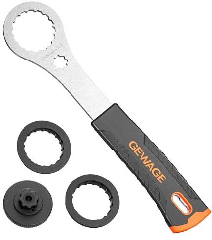 GEWAGE Chiave per Movimento Centrale Bici | Compatibile con Shimano Hollowtech II, RaceFace, Rotor e Altro (16 Nuclei x 44mm)