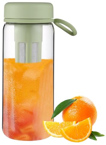 Cold Brew Pitcher - Macchina da caffè freddo, Cold Brew Maker | Brocca per caffè a prova di perdite con bilancia, contenitore portatile per sport all'aria aperta, viaggi, escursionismo