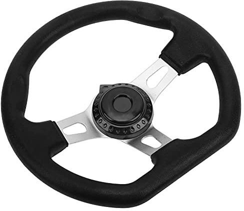 Volante de Kart, Volante de Espuma de PU de Metal, ATV, 270mm, 3 Radios, Modificación Universal para Motores 150 250, Interior Automotriz