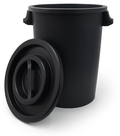 Weedness Runder Wassertank mit Deckel 50 Liter Regentonne Regenwasserfass für Garten für Anbau Grow Indoor & Outdoor