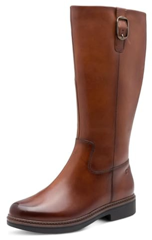 Tamaris Comfort Damen Stiefel mit Stretch-Anteil Kniehoch, Braun (Cognac), 42 EU