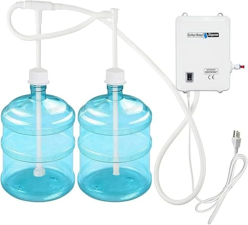 WUDLEP Bottled Water Dispensing Pump System, Bottled Drinking Water Pump, Water Dispensing System 6m 220V AC UK Plug with Double Inlets Compatible Use with Coffee/Tea Machines, Water Dispensers