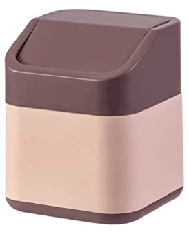 Pattumiera Cestino Bidoni della spazzatura, Mini pattumiera da tavolo con coperchio basculante, Bidone della spazzatura in plastica Cestini for rifiuti da appoggio for ufficio Immondizia Bidoncino