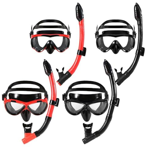 Set di tubi per maschera subacquea per bambini Maschera per lo snorkeling Occhiali protettivi Occhiali da sub Nuoto Boccaglio a secco Lenti temperate A prova di perdite Cinghia
