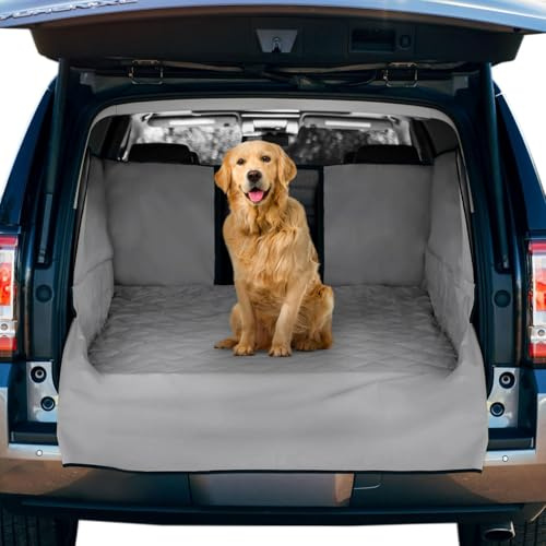 FrontPet SUV Cargo Liner for Dogs - Water-Resistant Pet Trunk Cargo Cover Mat for SUVs and Sedans with Bumper Flap Protector, Trunk Cover, Non-Slip Liner, (35 X 40) Upgraded 2025