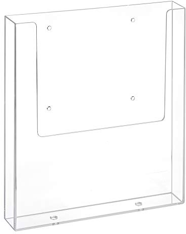 DIN A4 Wandprospekthalter mit Bohrlöchern/Prospekthalter/Flyerhalter/Wandmontage/Transparent - Zeigis®