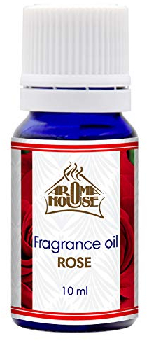 Huile Parfumée Rose 10ml pour Lampe et Diffuseur - Adaptée à la Fabrication de Bougies et de Savons pour Bouquets Séchés & Sachets Parfumés - Soins du Corps