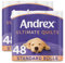 Andrex Toilet Roll Supreme Quilts Fragrance-Free 3 Ply Toilet Paper, 96 Rolls (2x48 Rolls)