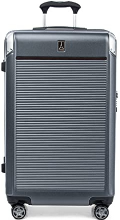 Travelpro Platinum Elite Hardside Expandable Checked Suitcase, 8 Wheel Spinner, TSA Lock, Hard Shell Polycarbonate Suitcase, Vintage Grey, Checked Large 77x46x35 cm