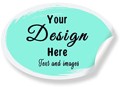 SXLONG Personalisierte Klebeetiketten Aufkleber Etiketten, 500 Etiketten benutzerdefinierte Aufkleber mit jedem Design, Bild, Logo-Text, benutzerdefinierte Aufkleber für Firmenlogos(Oval)