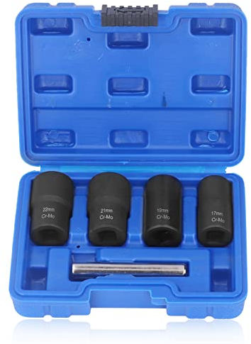 5 Stück Mutternentferner, Metrisches Bolzen- Und Radmuttern-Abzieherhülsen-Werkzeug Für Beschädigte, Gefrorene Stehbolzen, Rostige Runde Bolzen, Muttern