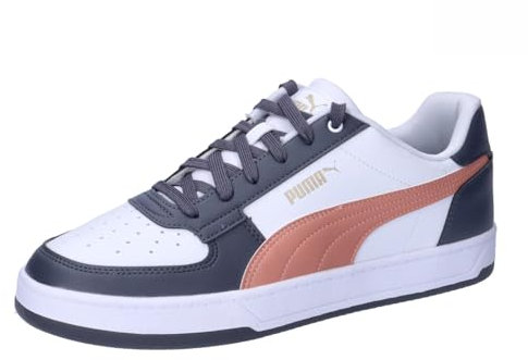 PUMA Unisex Caven 2.0 Sneaker, White-Deeva Peach-Galactic Gray, 40.5 EU