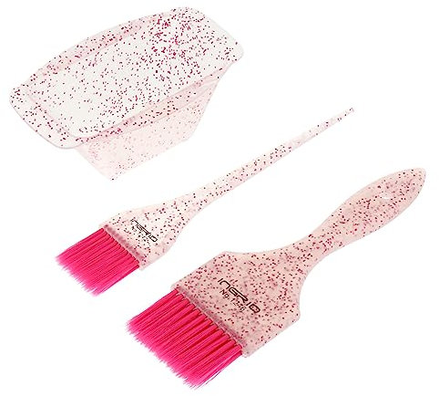 Homoyoyo Pincel Suave Para Teñir Cabello Con Bowl De Mezcla Rosa Kit Profesional Para Aplicar Tinte Herramientas Duraderas y Fáciles De Limpiar Para Salón y Uso Doméstico