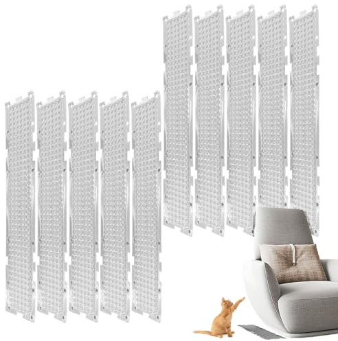 shuhauk Alfombrilla repelente de gatos, 10 piezas para exteriores, almohadillas de entrenamiento resistentes para mascotas para prevención de arañazos, protección de plantas de jardín, debajo de la