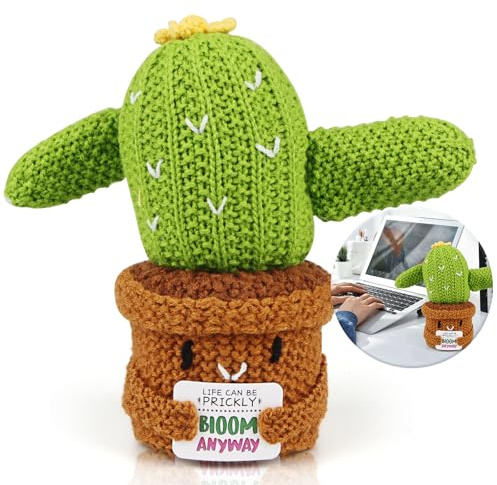 Fiore Positivo Cactus Heldenglück Voll Schön Che Bello Che Viviamo Contemporaneamente Il fatto Che Tu Sia Di Nuovo Qui Regali per Donne con Cancro Fantastico Regalo in Peluche Persone Disabili Piccola