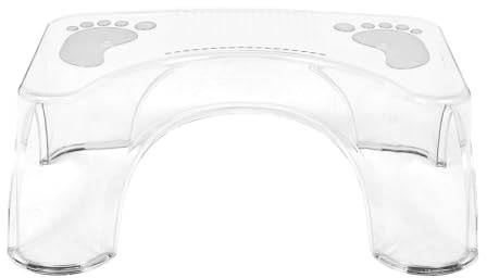 YARNOW Sgabello Trasparente Antiscivolo per Adulti Poggiapiedi Multiuso per Bagno e Toilette Sgabello Leggero e Stabile per Doccia e Wc Adatto a Casa e Uso Quotidiano