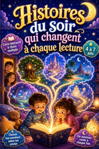 Histoires du soir qui changent à chaque lecture: Livre interactif à choix multiples pour enfants de 4 à 7 ans : choisis ton aventure selon tes envies, puis découvre un nouveau conte à chaque fois