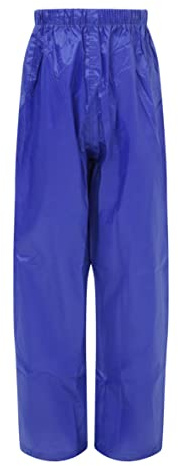 Wetplay Kids Waterproof Rain Over Trousers Childrens Childs Boys and Girls Rainwear (13 Years, Royal Blue)