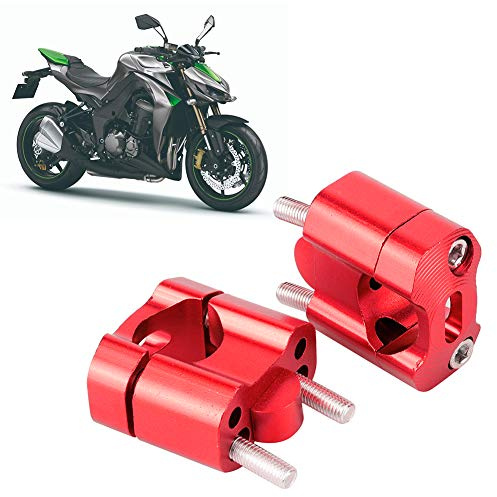 Tbest atv-styre, motorcykelstyrestag 22 mm, universella motorcykelstyrestag 22 mm, cykelstammar och delar, par 22 mm/28 mm 1/8 tum 7/8 tum motorcykelstyrefäste, (röd)