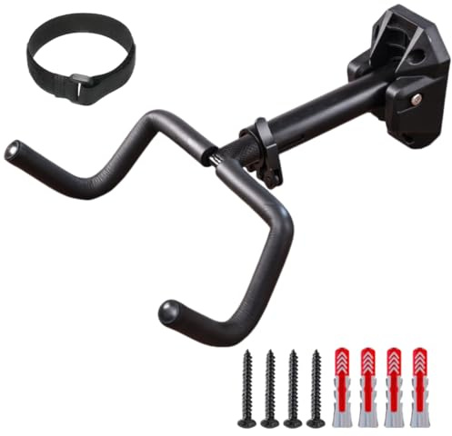 Wall mounted bicycle parking rack Bicycle Wall Mount with Adjustable Angle and Wall Distance, Foldable, for Mountain Bikes/Road Bikes, Extra Soft Padding(Snap fixation)