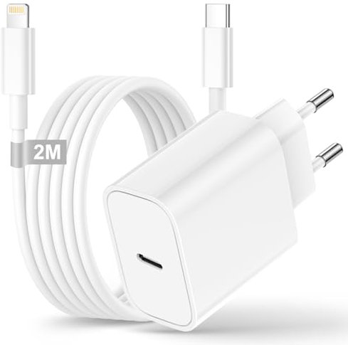 Chargeur Rapide pour Apple iPhone 14/14 Plus/14 Pro/14 Pro Max/13/13 Pro/12/11/SE/X/8, Certifié MFI 20W Chargeur USB C Prise Chargeur iPhone Rapide USB C Adaptateur Secteur avec Cable iPhone Lightning