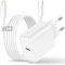 Chargeur Rapide pour Apple iPhone 14/14 Plus/14 Pro/14 Pro Max/13/13 Pro/12/11/SE/X/8, Certifié MFI 20W Chargeur USB C Prise Chargeur iPhone Rapide USB C Adaptateur Secteur avec Cable iPhone Lightning