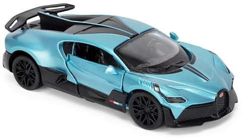 CMJ Bugatti Divo Voiture Miniature à l'échelle 1:43 - French Racing Blue - Modèle de Collection en Fonte sous Pression - Produit Officiel sous Licence