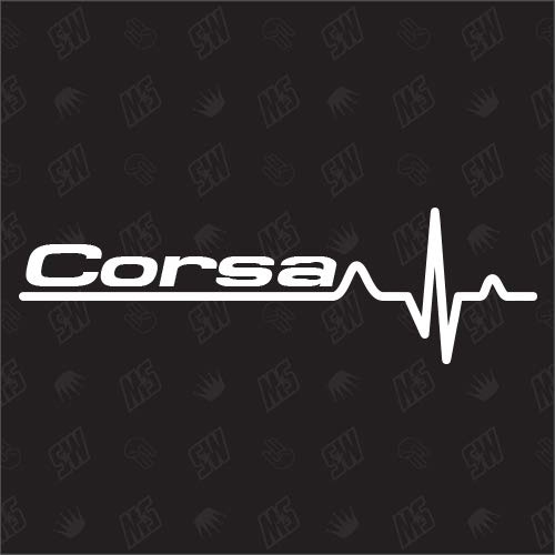 speedwerk-motorwear Corsa Herzschlag - Sticker für Opel