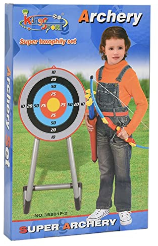 Tidyard Bogenschießen Set, Pfeil und Bogen Kinder ab 6, inkl. 3 Pfeile 77cm Kinderbogen Zielscheibe