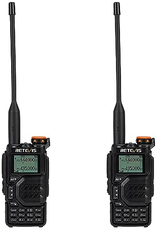 Retevis RA79 Walkie Talkies, Dualband-Amateurfunkgerät mit Empfindlichem Mikrofon, Air-Band-Empfang Ham Radio, Kanalerfassung, 2-Wege-Radio für Jagd, Reisen, Wandern, 2m 70cm Funkgerät (2 Stück)