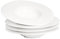Jinsongdafa Set di 4 ciotole per pasta e zuppa, piatti fondi da 300 ml, piatti bianchi con bordo, in porcellana di alta qualità (30 cm)