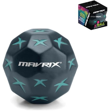 Mavrix | X Ball, Hyper Bouncy Ball, High Density PU Bouncing XBall for Kids, Outdoor Garden Toy for Ages 3+, Black