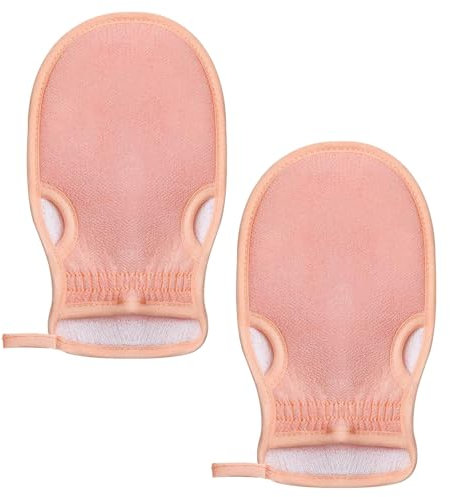 Gants exfoliants zedermatest z2er set Zo nettoyage en profondeur du corps, du visage, éponge de bain pour une exfoliation efficace, gommage corporel comprenant 2 ventouses, gants de massage bien
