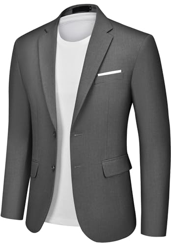 Autsel Chaqueta de Traje para Hombre Dos Botones Blazer Negocio Business