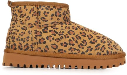 dresco Chakirpo, Scarpe Città Stivali da Neve Donna, Cammello Leopard, 37 EU