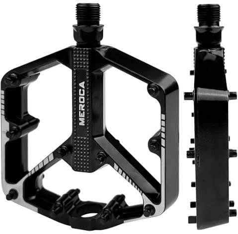Luazvilkpsar Pedales de Bicicleta, Pedales Planos CNC de 9/16”, Pedales Bicicleta Aleación de Aluminio Rodamiento du Sellado, Plataforma Antideslizante, para Carretera, Bicicleta de Montaña