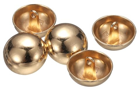 QUARKZMAN 5 stycken 20 mm metallknappar, halvrund svamphätta syknapp legering reservknapp för män kvinnor kavaj kostym ullrock skjorta jacka byxor sy hantverk kläder (guld)