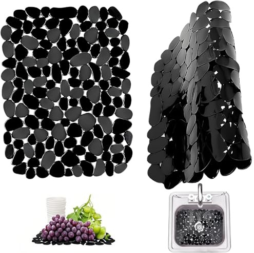 ClcIosis 2 Stück Spülbeckeneinlage Spülbeckenmatte Spülmatte Für Spülbecken Drainage Verhindert Staunässe für Geschirr, Glaswaren, Gemüse