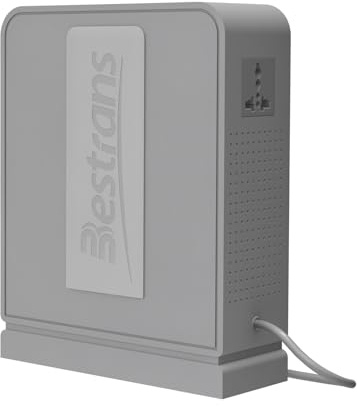 BESTRANS 2000W Step Up Transformer 110v to 220v Converter, Heavy Duty Voltage Converter 110v-120v to 220v-240v with Dual Outlets, Overload Protection & Ultra-Quiet for Home Appliances, Light Grey