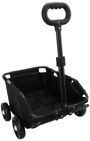 WAHEWUD Passeggini per Cani, Trasportino per Gatti con Ruote Facile da Usare Maniglie Comode, Spaziose e Ben Ventilate con Borsa di Stoccaggio, Trasportino per Animali Domestici (Nera)
