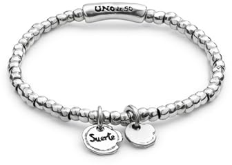 UNO de 50 - Pulsera Colección Lacres para Mujer, Plata 925, Color Plata, Talla L, Fabricado en España